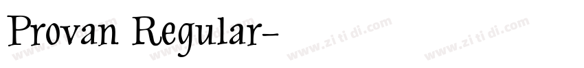 Provan Regular字体转换